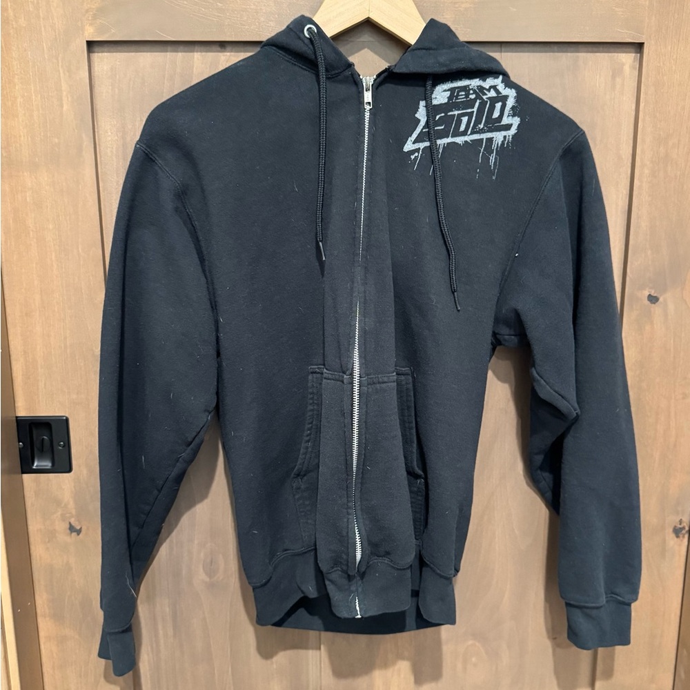 Black Zip-Up Hoodie